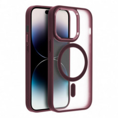 Samsung Galaxy S25 Coque Matte Mag Cove MagSAFE  Rouge prune