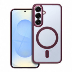 Samsung Galaxy S25 Coque Matte Mag Cove MagSAFE  Rouge prune