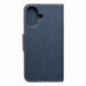 Apple iPhone 16 Portefeuilles Canvas Book Bleu marine
