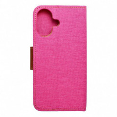Apple iPhone 16 Portefeuilles Canvas Book Rose