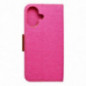 Apple iPhone 16 Portefeuilles Canvas Book Rose