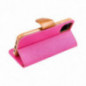 Apple iPhone 16 Portefeuilles Canvas Book Rose