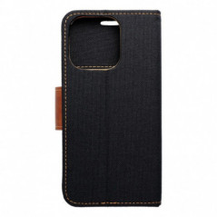 Apple iPhone 16 Pro Portefeuilles Canvas Book Noir