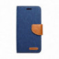 Apple iPhone 16 Pro Portefeuilles Canvas Book Bleu marine