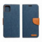 Apple iPhone 16 Pro Portefeuilles Canvas Book Bleu marine