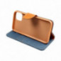 Apple iPhone 16 Pro Portefeuilles Canvas Book Bleu marine