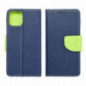 Motorola Moto G35 Étui portefeuille Fancy Book Marine / Citron vert