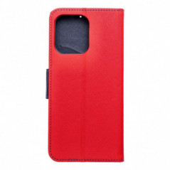 Motorola Moto G75 Étui portefeuille Fancy Book Rouge / Marine