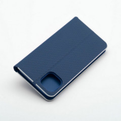 Apple iPhone 17 Portefeuilles LUNA Book Carbon Fibre de carbone, Élégant  Bleu