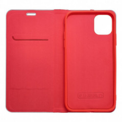 Apple iPhone 17 Portefeuilles LUNA Book Carbon Fibre de carbone, Élégant  Rouge