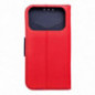 Apple iPhone 17 Pro Étui portefeuille Fancy Book Rouge / Marine