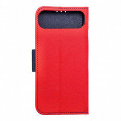 Apple iPhone 17 Air Étui portefeuille Fancy Book Rouge / Marine