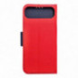 Apple iPhone 17 Air Étui portefeuille Fancy Book Rouge / Marine
