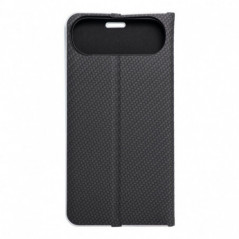 Apple iPhone 17 Air Portefeuilles LUNA Book Carbon Fibre de carbone, Élégant  Noir