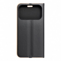Apple iPhone 17 Pro Portefeuilles LUNA Book Gold Élégant  Noir