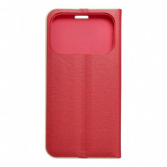 Apple iPhone 17 Pro Portefeuilles LUNA Book Gold Élégant  Rouge