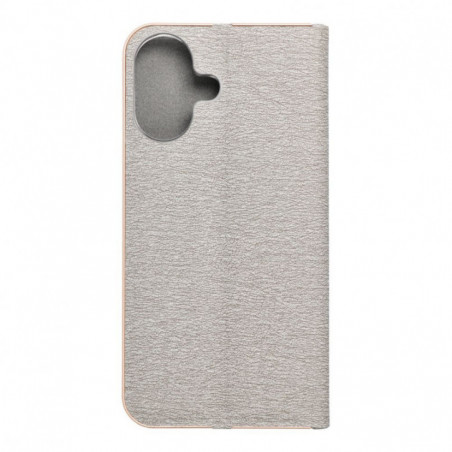 Apple iPhone 17 Portefeuilles LUNA Book Gold Élégant  Argenté