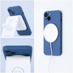 Apple iPhone 17 Pro Coque Silicone Mag Cover MagSAFE  Bleu