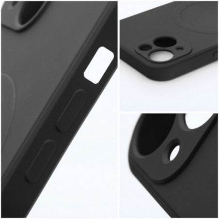 Apple iPhone 17 Air Coque Silicone Mag Cover MagSAFE  Noir