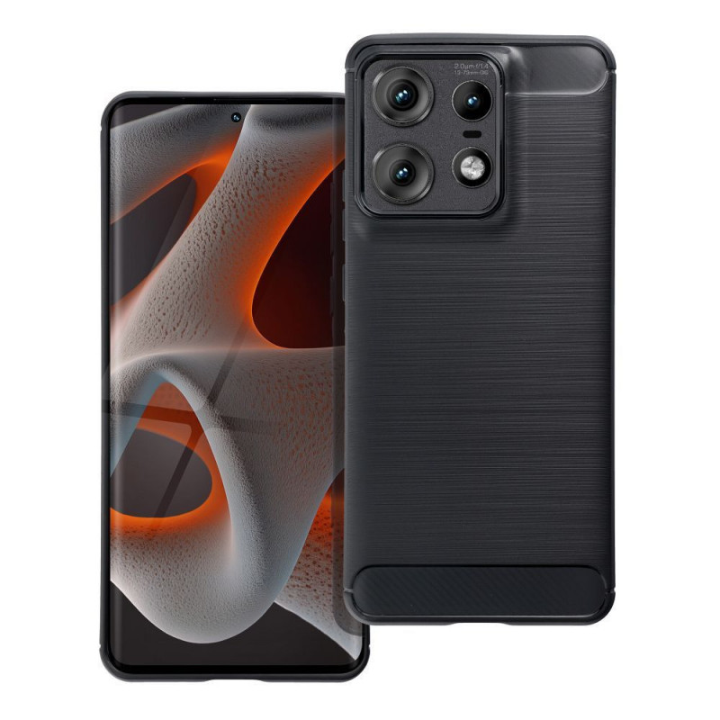 Motorola Edge 50 Coque Carbon Élégant  Noir