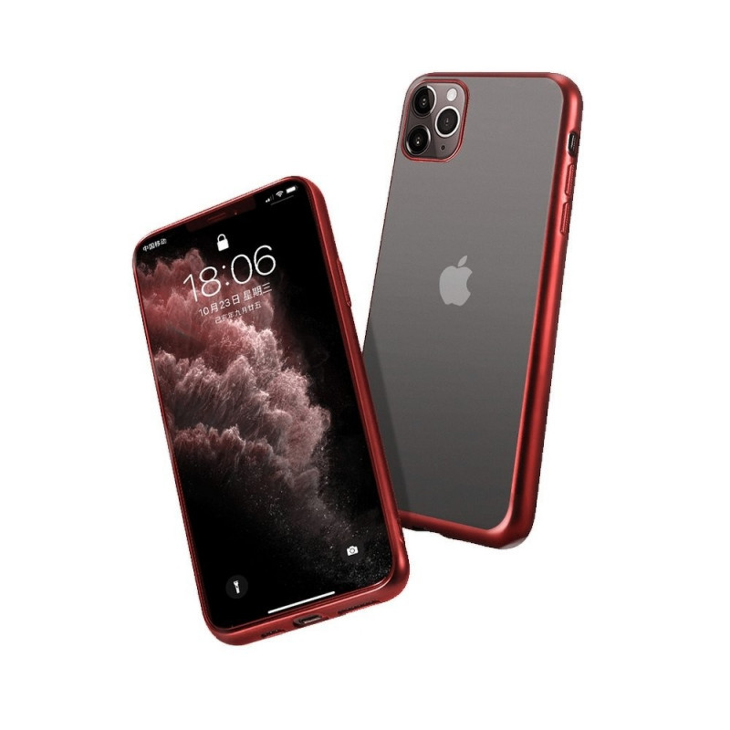 NEW ELECTRO MATT sur le Apple iPhone 11 FORCELL Coque en TPU Rouge