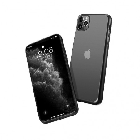 NEW ELECTRO MATT sur le Apple iPhone 11 Pro Max FORCELL Coque en TPU Noir