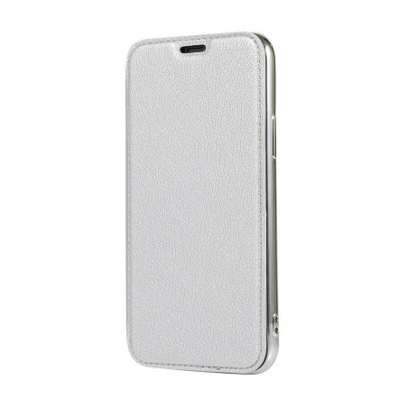ELECTRO BOOK sur le Samsung Galaxy S20 Plus FORCELL Etui de cuir 100% naturel & TPU Argenté