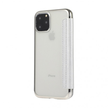 ELECTRO BOOK sur le Samsung Galaxy S20 Plus FORCELL Etui de cuir 100% naturel & TPU Argenté
