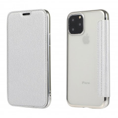 ELECTRO BOOK sur le Apple iPhone 11 FORCELL Etui de cuir 100% naturel & TPU Argenté