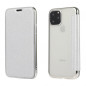 ELECTRO BOOK sur le Apple iPhone 11 FORCELL Etui de cuir 100% naturel & TPU Argenté