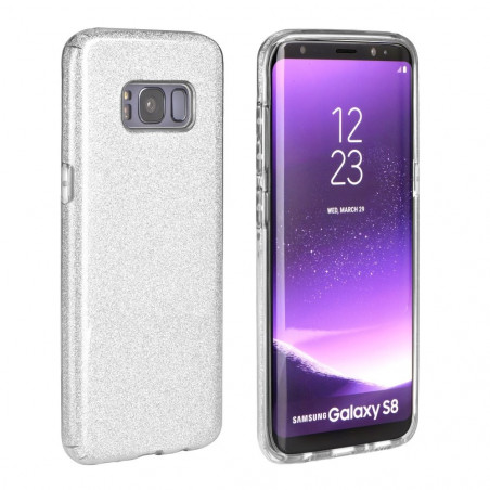 SHINING sur le Samsung Galaxy A41 FORCELL Coque en TPU Argenté