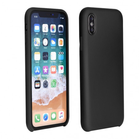 Forcell Silicone sur le Apple iPhone 11 Pro FORCELL Coque en silicone Noir
