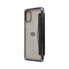 ELECTRO BOOK sur le Samsung Galaxy A71 FORCELL Etui de cuir 100% naturel & TPU Noir
