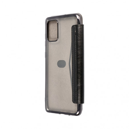 ELECTRO BOOK sur le Samsung Galaxy A71 FORCELL Etui de cuir 100% naturel & TPU Noir