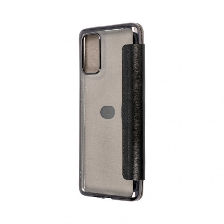ELECTRO BOOK sur le Samsung Galaxy S20 Plus FORCELL Etui de cuir 100% naturel & TPU Noir