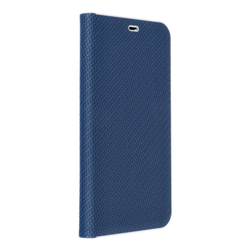 Samsung Galaxy A71 LTE Portefeuilles LUNA Book Carbon Fibre de carbone, Élégant  Bleu