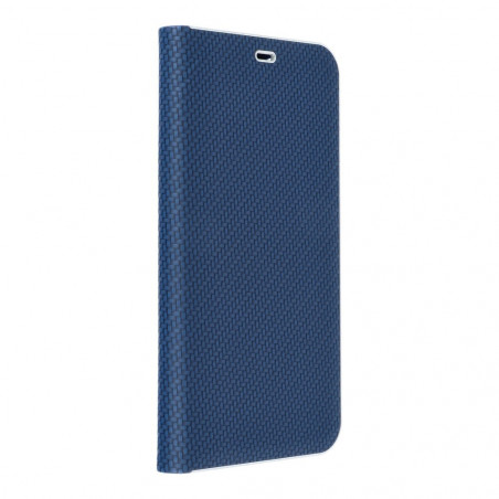 Samsung Galaxy A71 LTE Portefeuilles LUNA Book Carbon Fibre de carbone, Élégant  Bleu