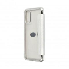 ELECTRO BOOK sur le Samsung Galaxy S20 FORCELL Etui de cuir 100% naturel & TPU Argenté