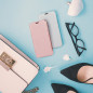 ELECTRO BOOK sur le Samsung Galaxy A51 FORCELL Etui de cuir 100% naturel & TPU Or