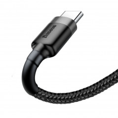 Kabel USB Cafule Type C 3A 1M gray+black Noir