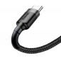 Kabel USB Cafule Type C 3A 1M gray+black Noir