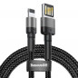 Cafule for iPhone Lightning 8-pin 2,4A 1M grey+black Noir