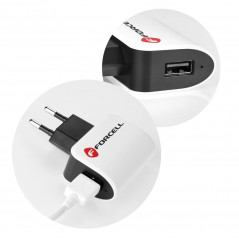 Travel Charger for iPhone 8-pin + cable Blanc
