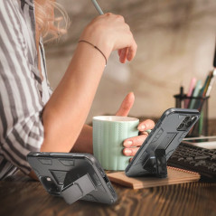 DEFENDER sur le Apple iPhone 12 Pro Max FORCELL Couverture durcie Noir