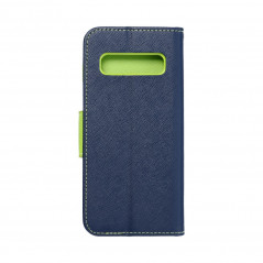 Samsung Galaxy S20 FE Portefeuilles Fancy Book Marine / Citron vert
