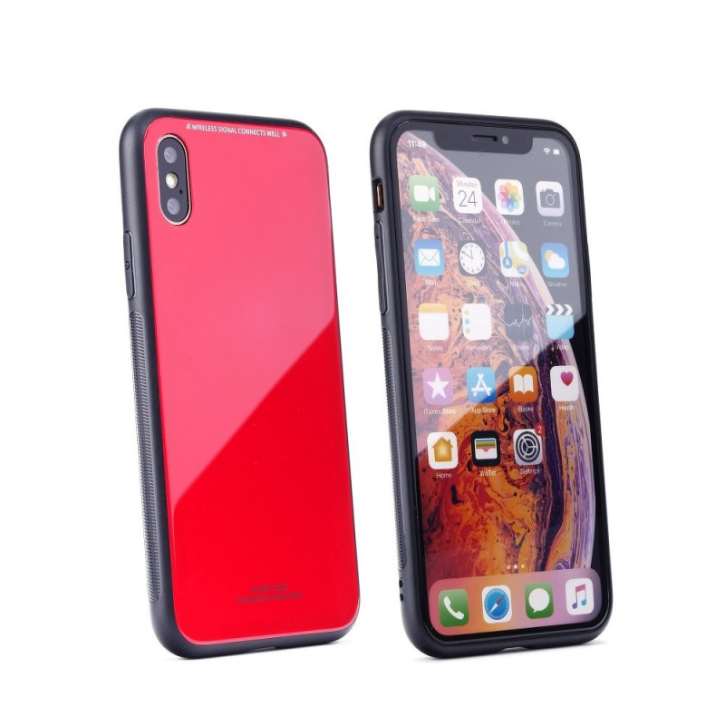 GLASS sur le Samsung Galaxy S20 FE FORCELL Dos de plastique Rouge