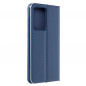 LUNA Carbon sur le Samsung Galaxy S21 Ultra 5G FORCELL Étui portefeuille Bleu