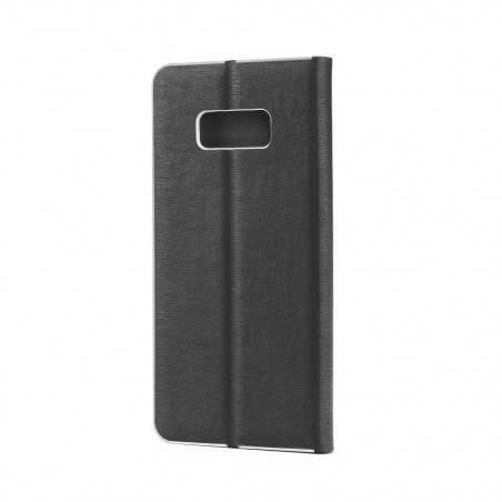 Luna Book Silver sur le Samsung Galaxy A42 5G FORCELL Étui portefeuille Noir