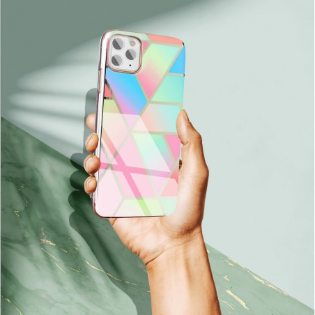 Marble cosmo sur le Apple iPhone 12 Pro FORCELL Coque en TPU Multicolore