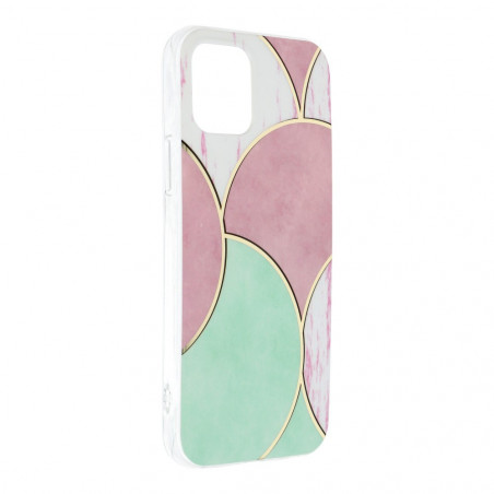 Marble cosmo sur le Apple iPhone 12 Pro FORCELL Coque en TPU Multicolore